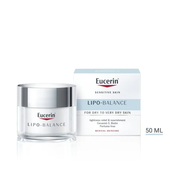 Eucerin LIPO BALANCE intenzívny výživný krém pre suchú a citlivú pokožku 1x50 ml
